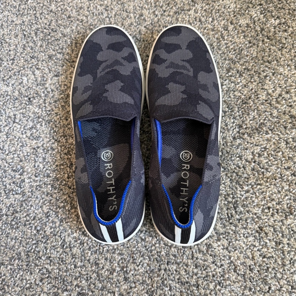 Rothy's The Sneaker Original Slip On Sneaker in Grey Camo - Picture 2 of 4